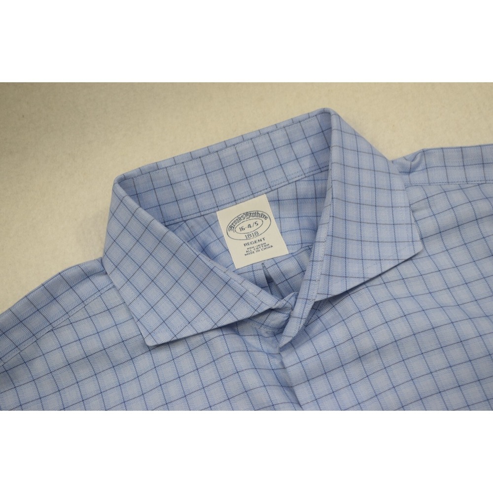 Brooks Brothers Regent Dress Shirt Plaid Non-Iron Long Sleeve Men 16 34/35 Large - Picture 8 of 11